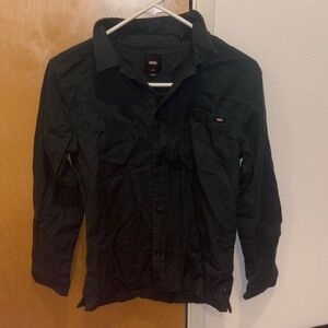 Vans Men's Dark Green Casual Button Down Shirt